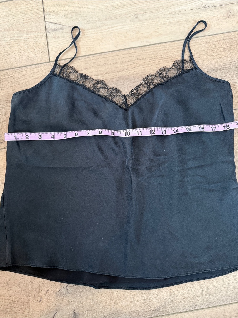 Ralph Lauren Black Silk-Blend Lace Trim Camisole - Picture 3 of 5